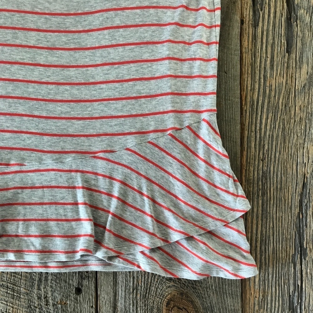 CAbi Tangerine Stripe Ruffle Sleeveless Top Size S - Picture 13 of 15